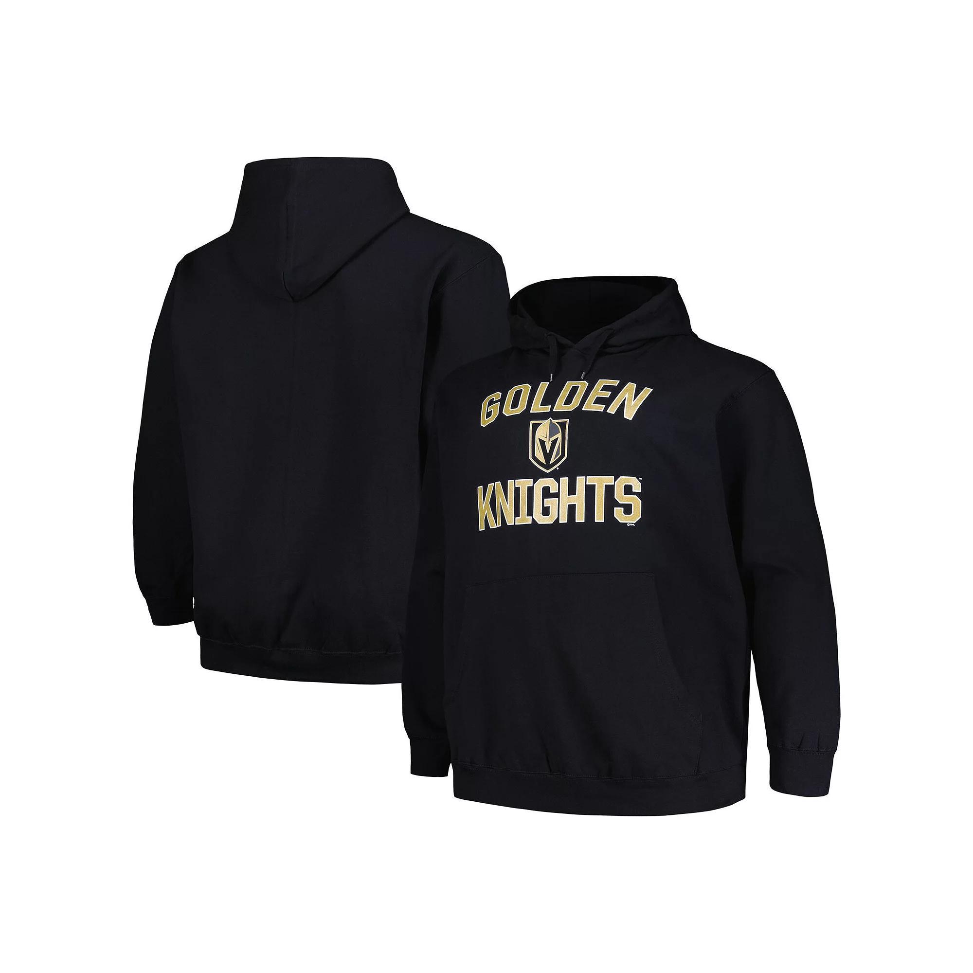 Men's Profile Black Vegas Golden Knights Big & Tall Arch Over Logo Pullover Hoodie, Size: 2XB, Lvk Black Product Image
