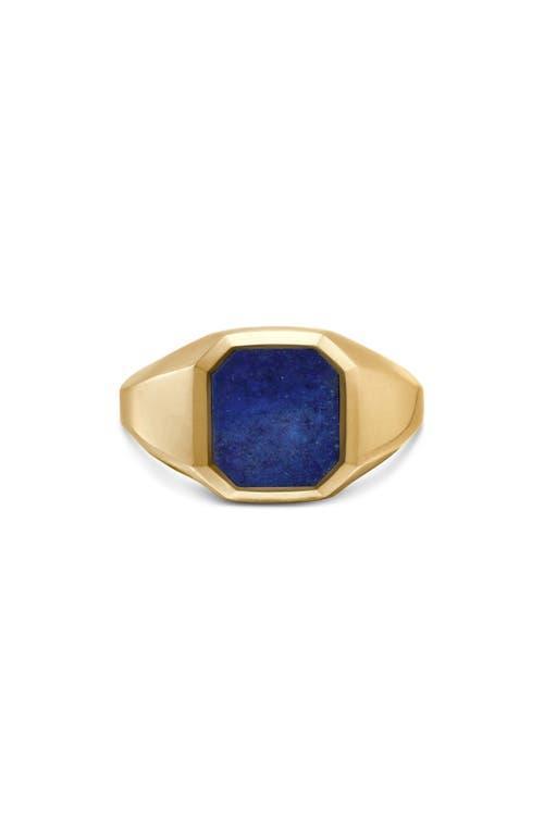 Mens Streamline Signet Ring in 18K Yellow Gold, 14MM Product Image