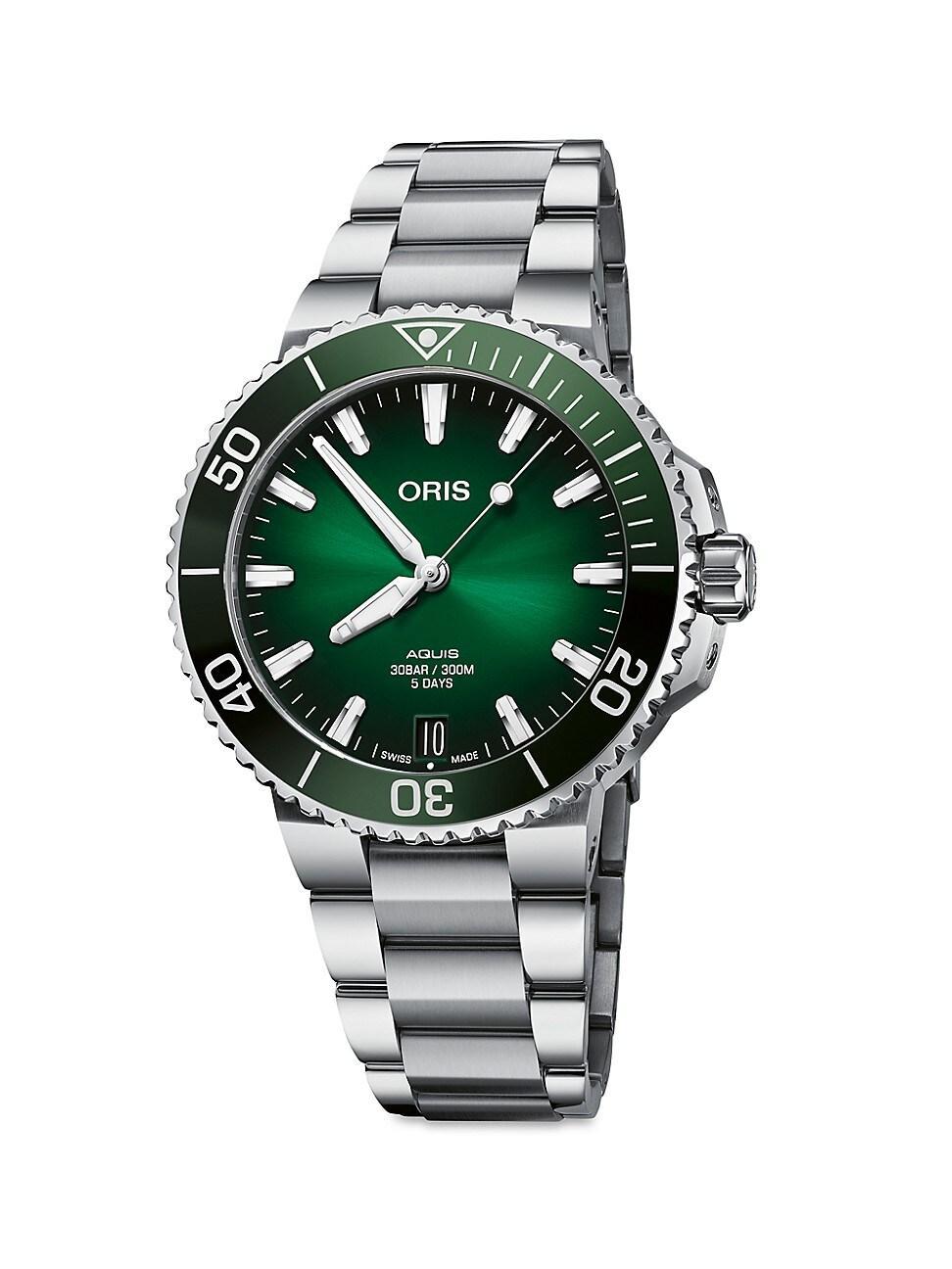Aquis Date Cal 400 Green Dial Watch Product Image