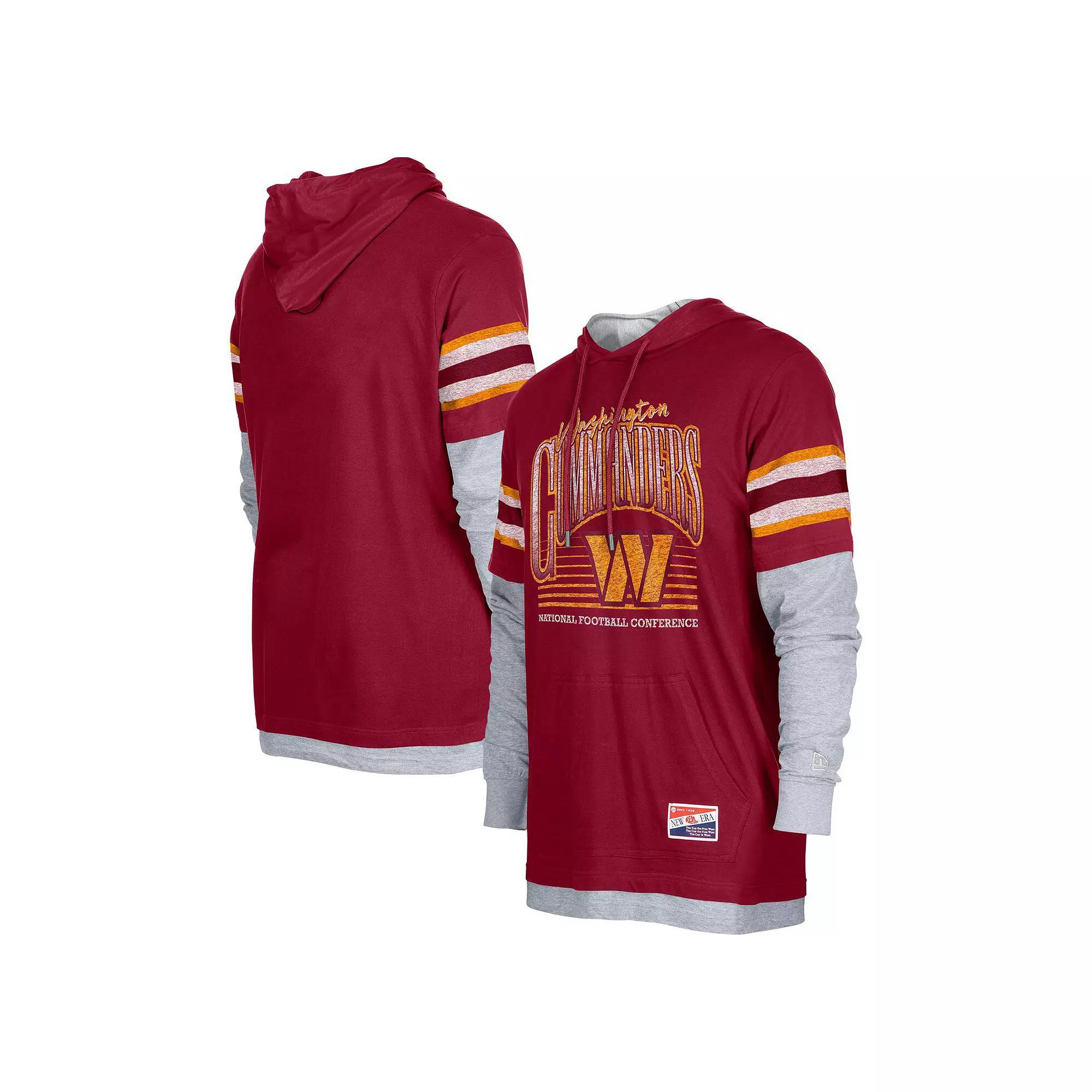 Men's New Era Red Tampa Bay Buccaneers Twofer Long Sleeve Hooded T-Shirt, Size: XL Product Image