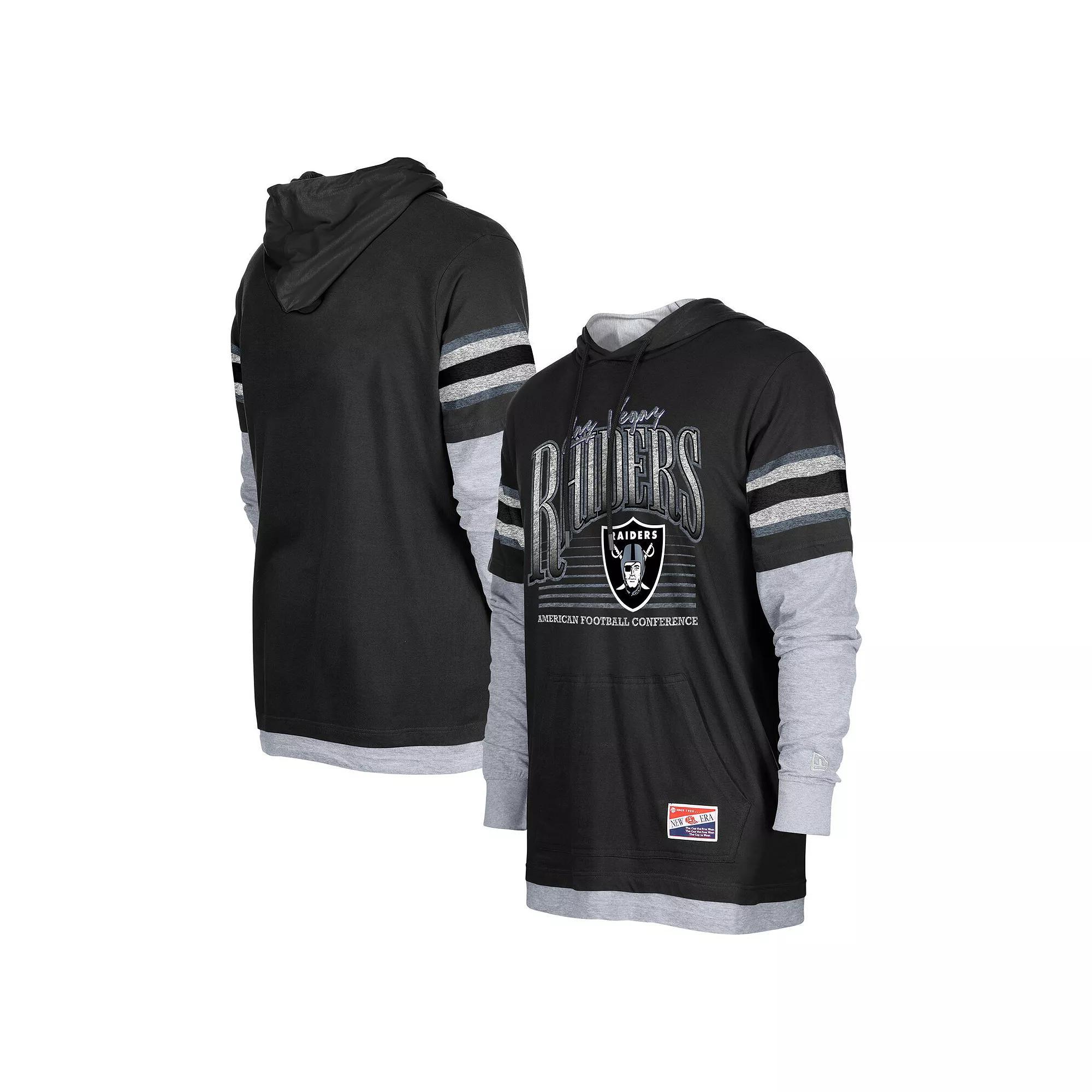 Men's New Era Navy Houston Texans Twofer Long Sleeve Hooded T-Shirt, Size: Small, Blue Product Image
