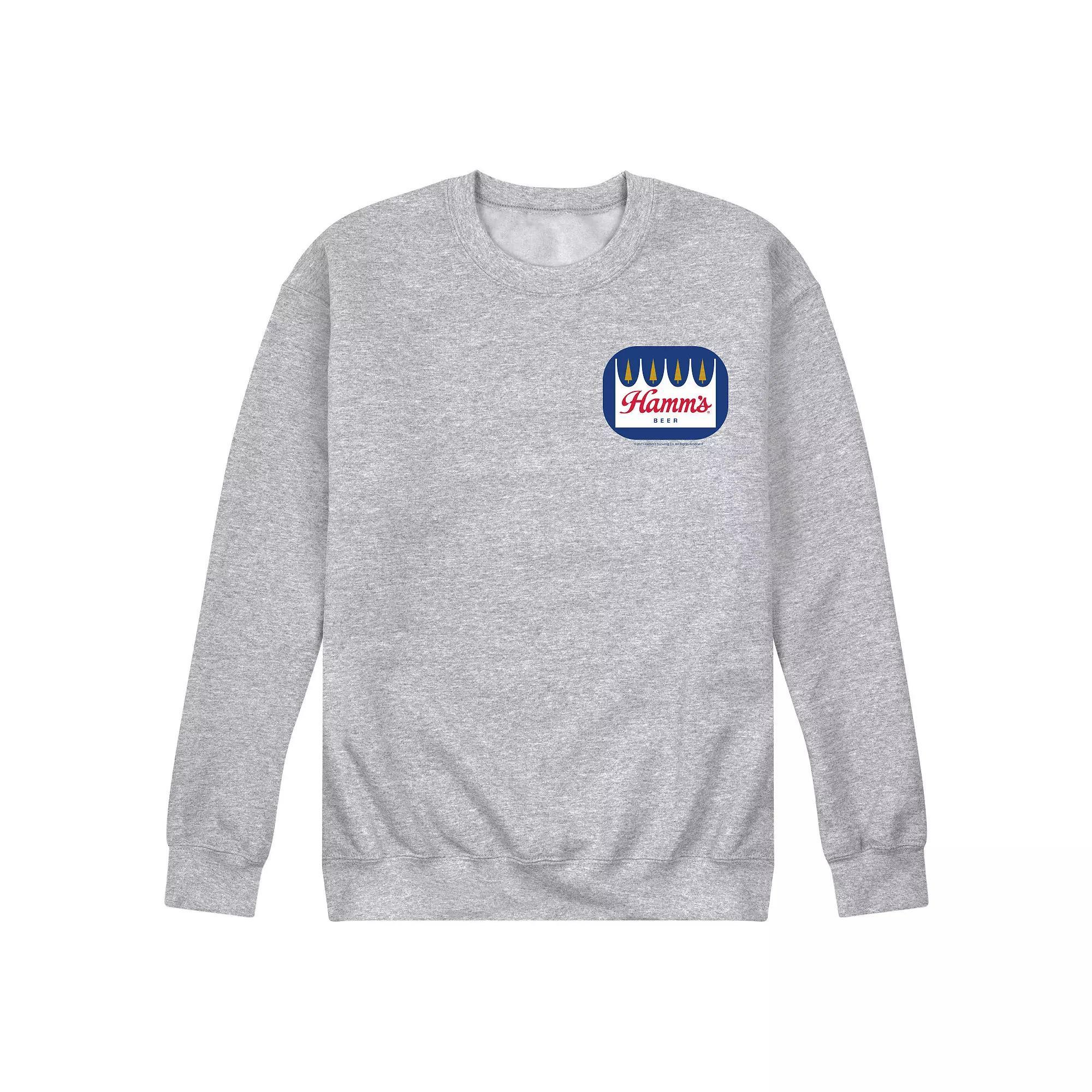 Mens Hamms Logo Fleece Sweatshirt Grey Gray Product Image