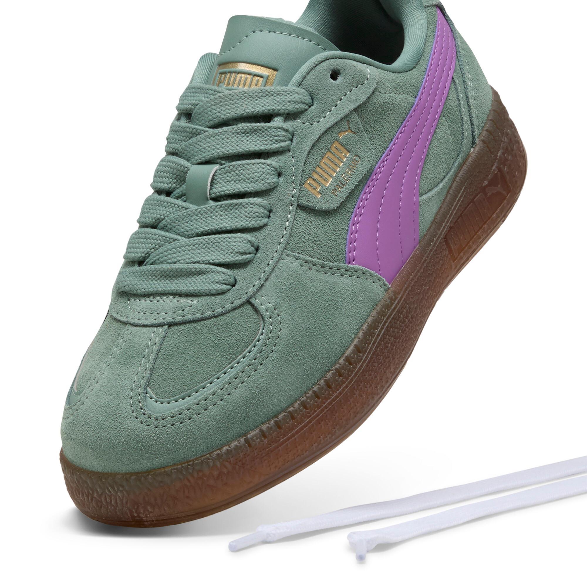 PUMA Palermo Moda Xtra Gum Sneakers Women in Green Moon/Wild Berry Product Image
