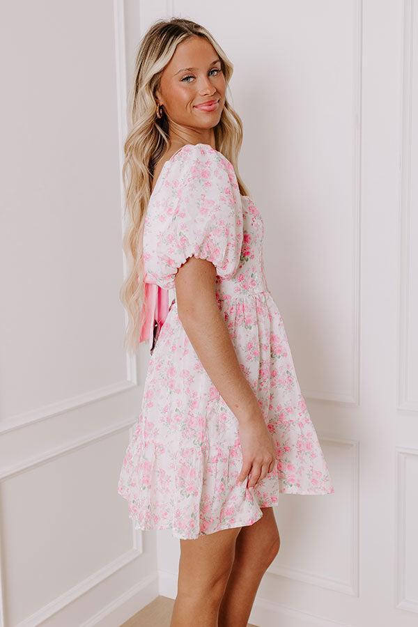 Classic Love Story Floral Mini Dress Product Image