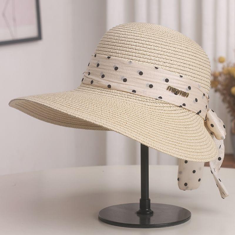 Dotted Bow Sun Hat Product Image