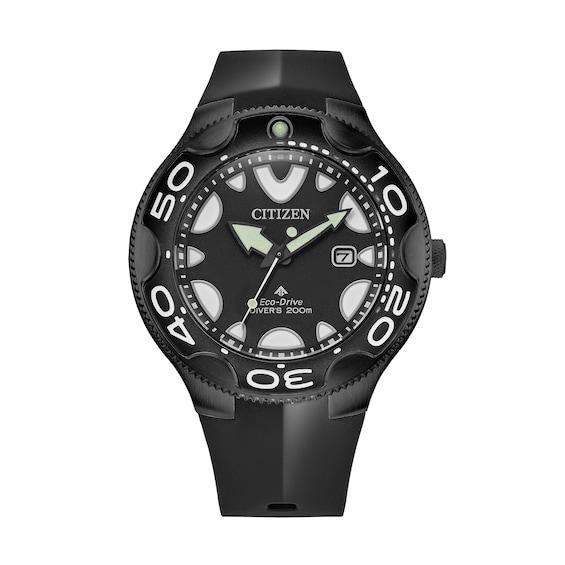 Citizen Mens Eco-Drive Promaster Dive Orca Stainless Steel Blue Rubber Strap Dive Watch Product Image