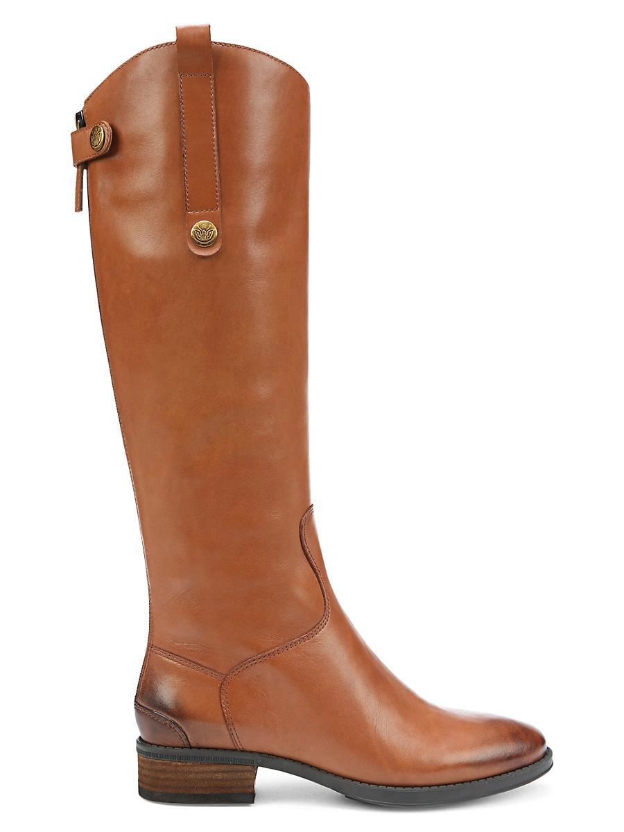 Sam Edelman Womens Penny Round Toe Leather Low-Heel Riding Boots Product Image