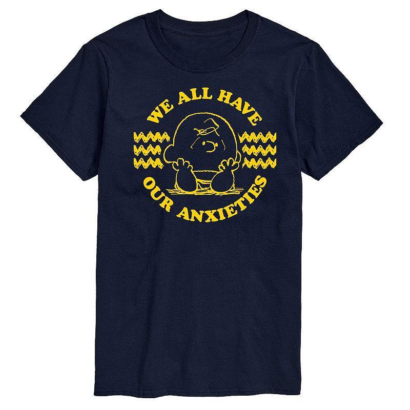 Mens Peanuts We All Have Our Anxieties Graphic Tee Product Image