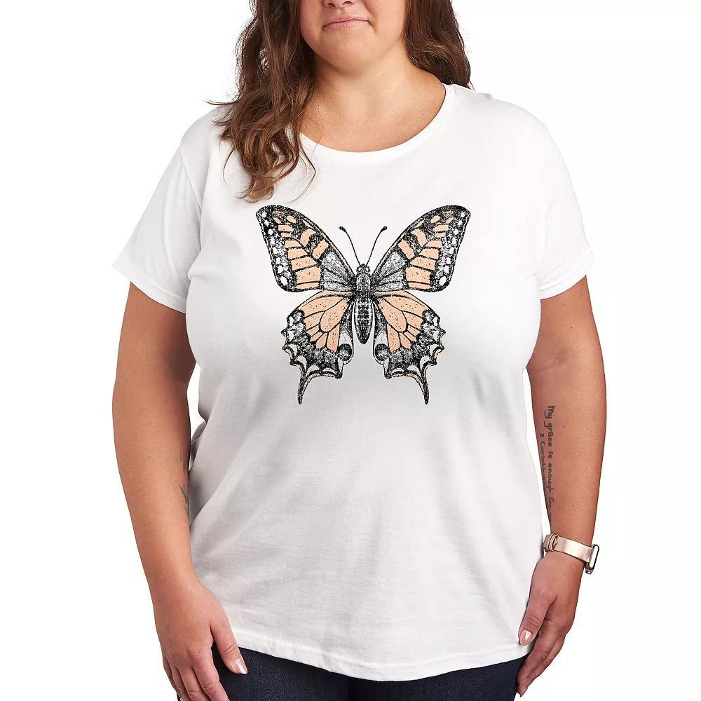 Plus Swallowtail Butterfly Graphic Tee, Womens Product Image