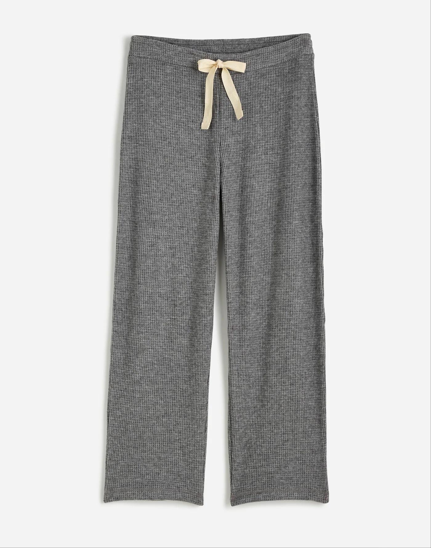 Waffle-Knit Straight-Leg Sweatpants Product Image