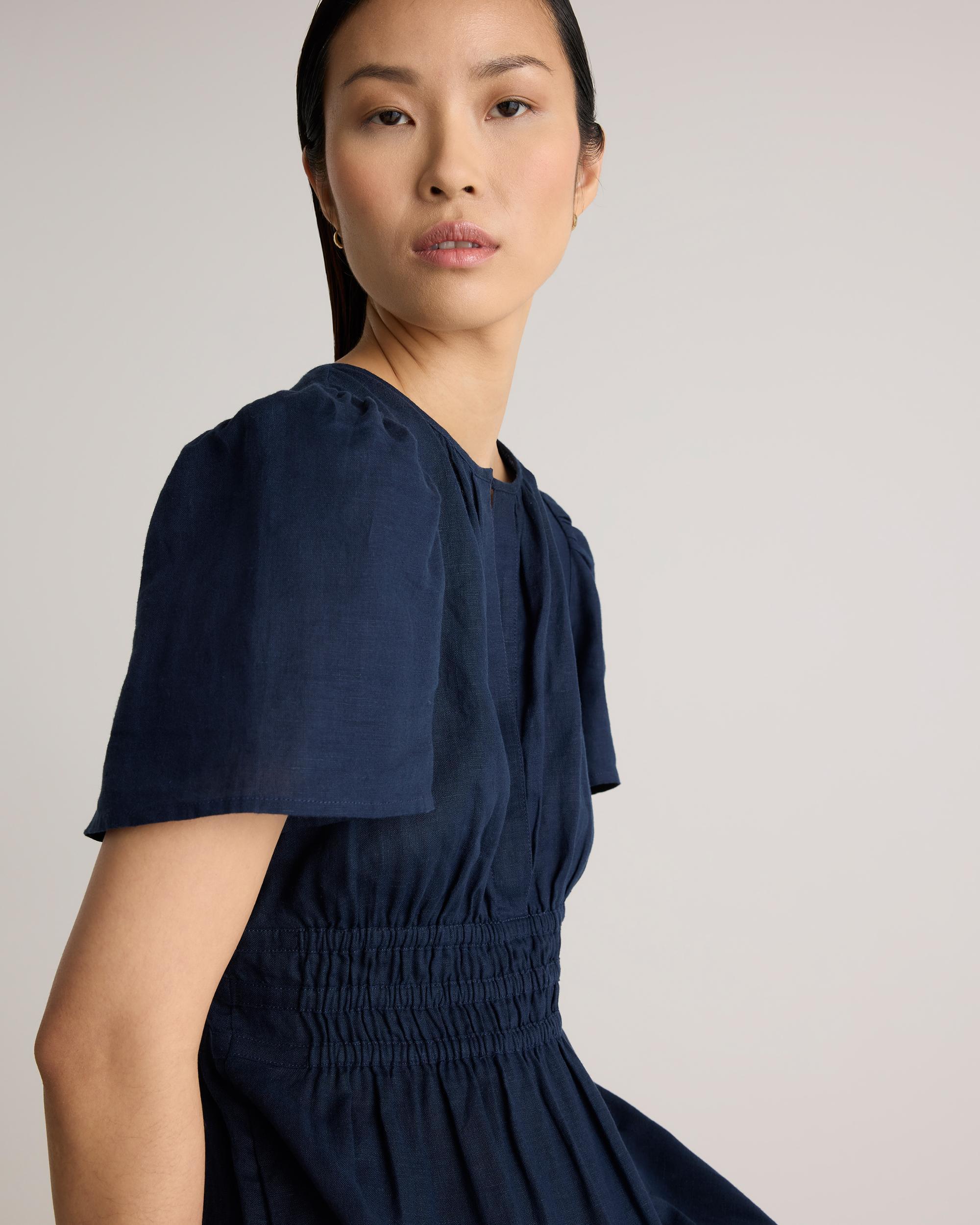 Quince | Women's 100% European Linen Tiered Maxi Dress Product Image