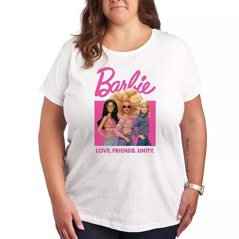 Plus Barbie Love Friends Unity Graphic Tee, Womens Product Image