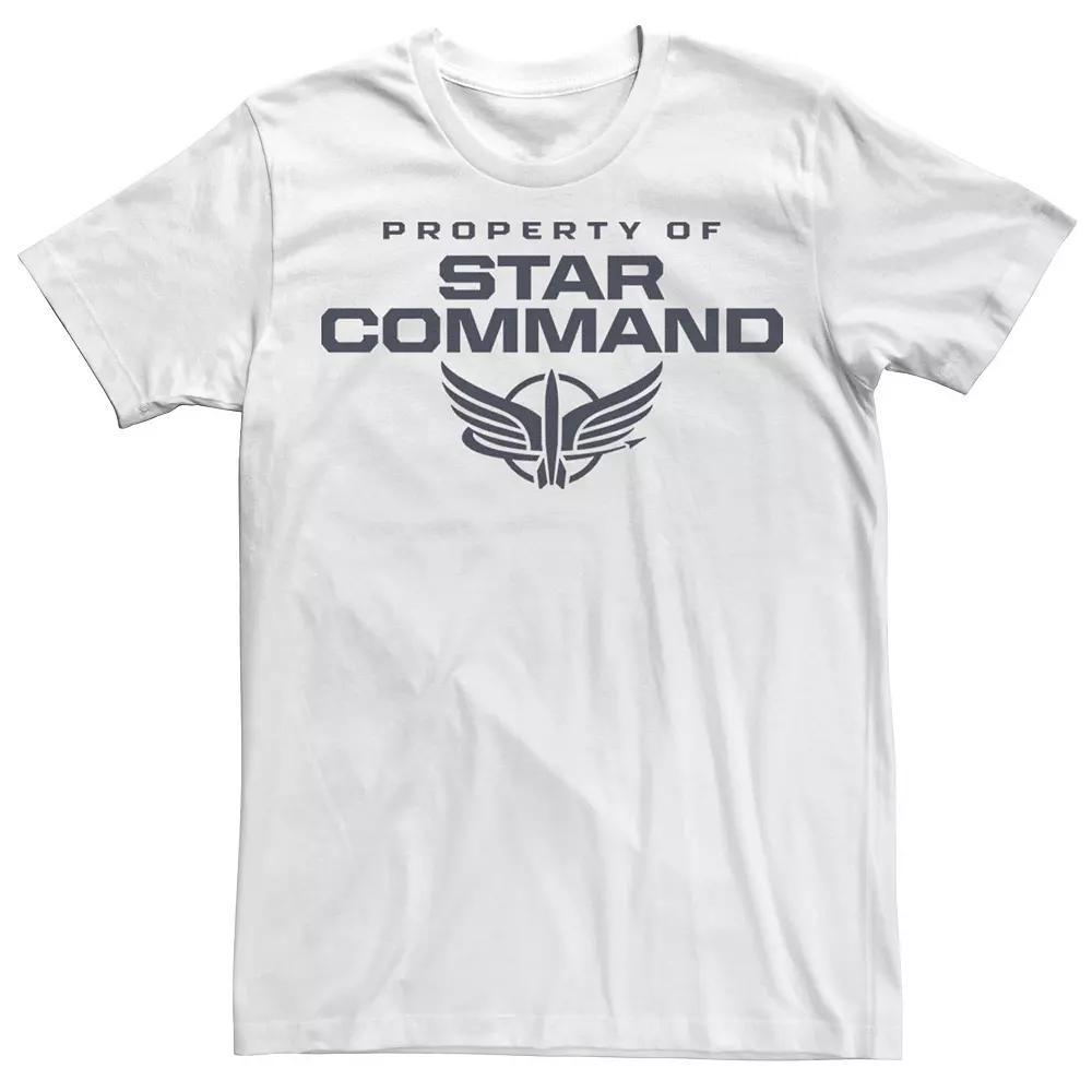 Disney / Pixar's Lightyear Men's Property Of Star Command Logo Tee, Size: XXL, Athletic Grey Product Image