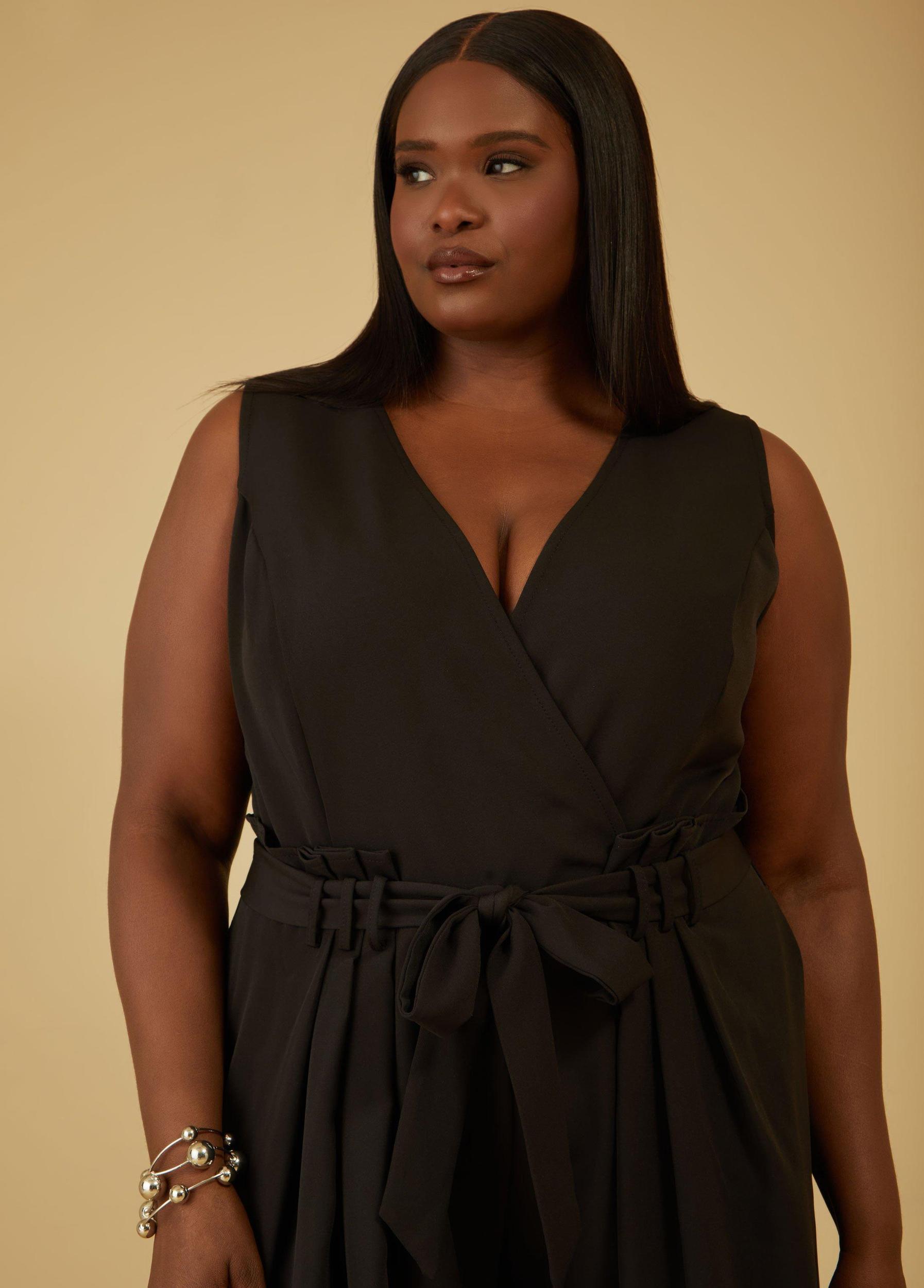 Plus Size Cropped Wide Leg Jumpsuit Ashley Stewart Product Image