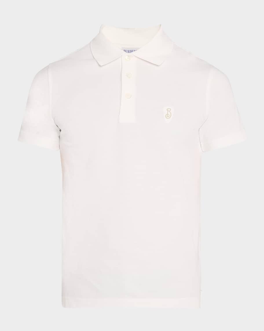 Mens Embroidered Logo Cotton Polo Shirt Product Image