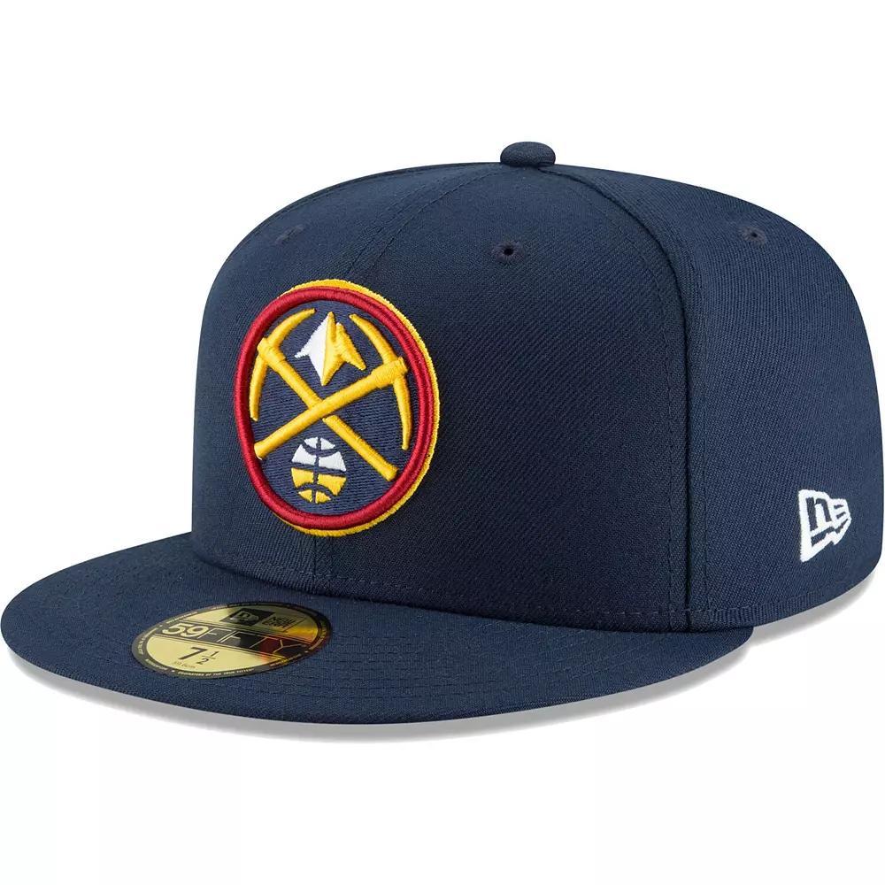 Men's New Era Navy Denver Nuggets Team 59FIFTY Fitted Hat, Size: 7 3/8, Nug Blue Product Image