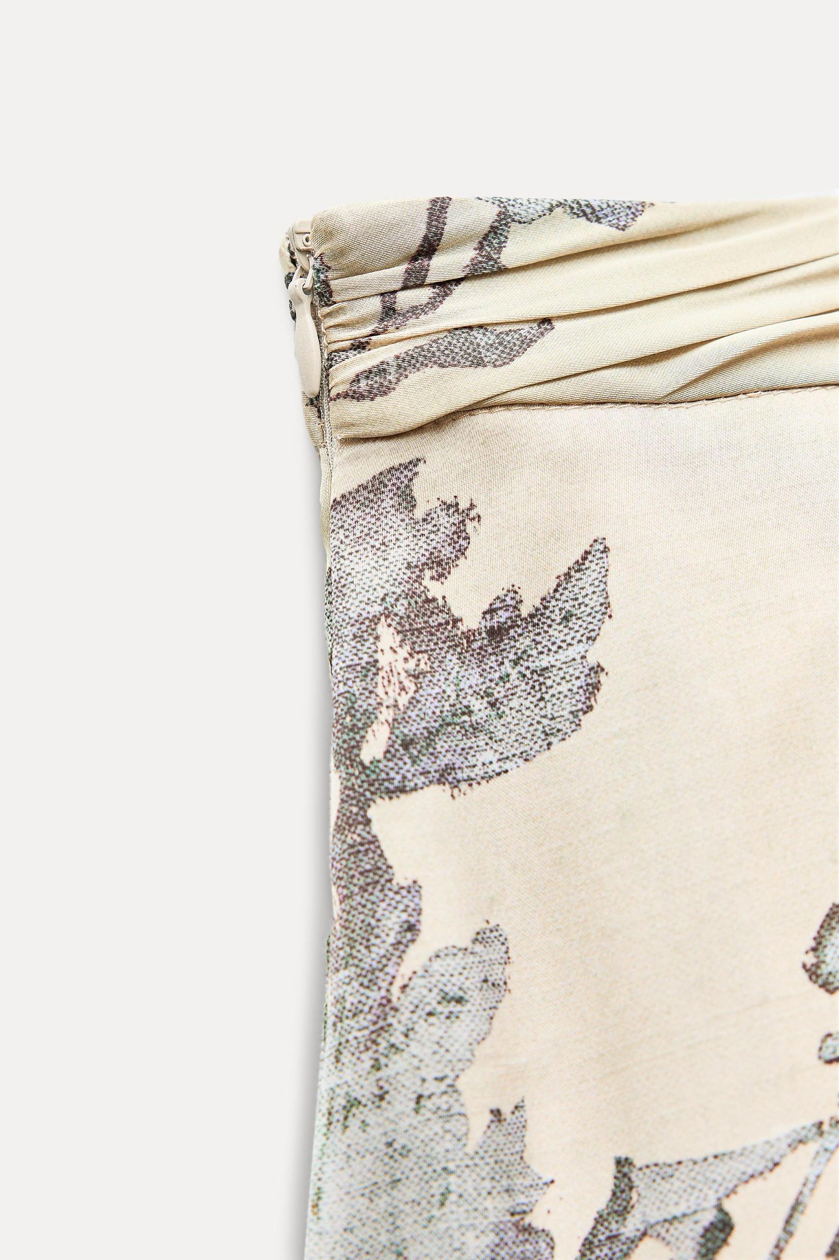 PRINTED PLEAT MIDI SKIRT Product Image