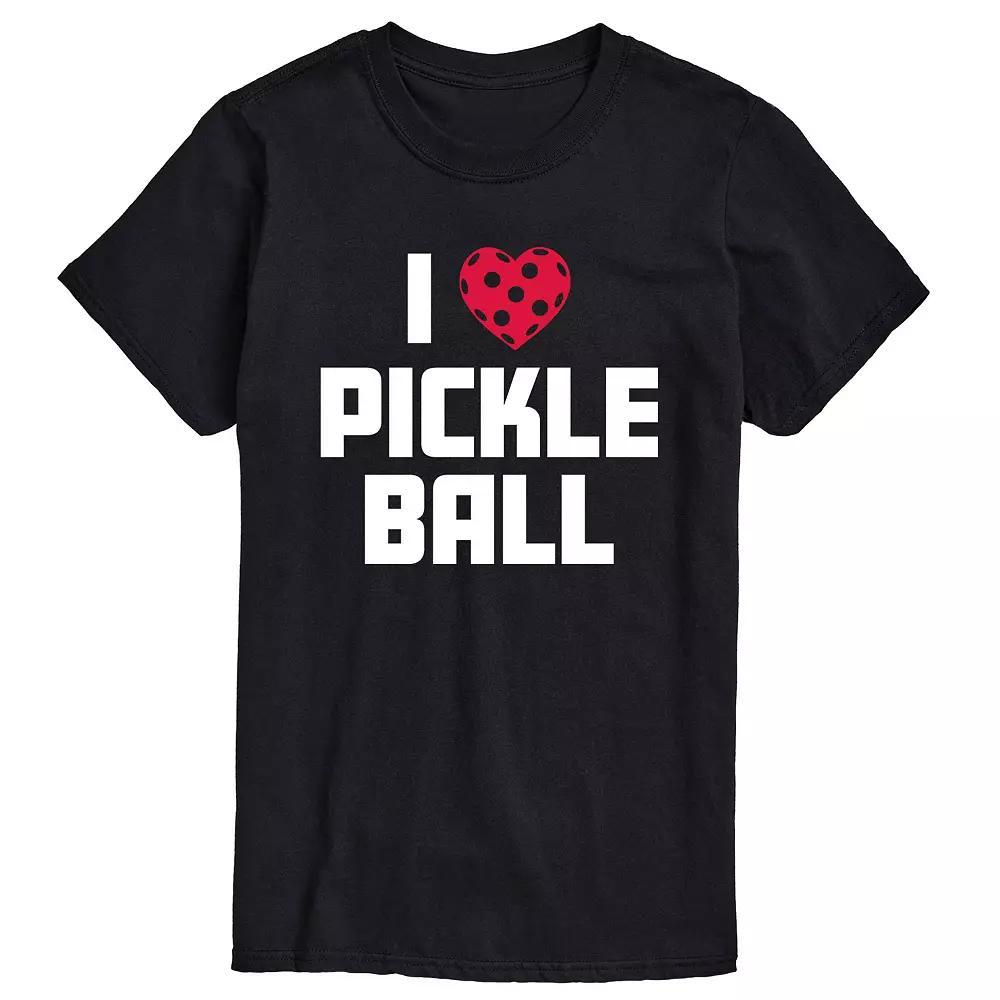 Big & Tall I Love Pickleball Tee, Mens Product Image