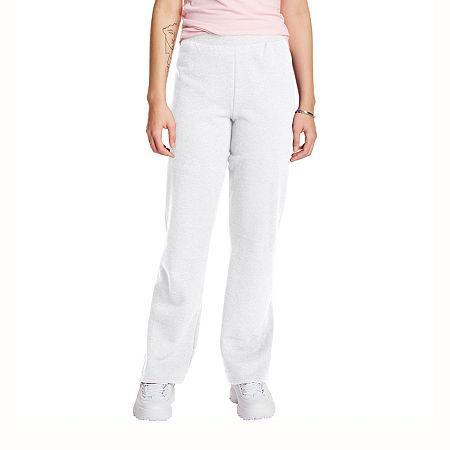 Hanes EcoSmart Womens Fleece Sweatpants with Open Bottom Legs, 30.5 Light Steel S Product Image