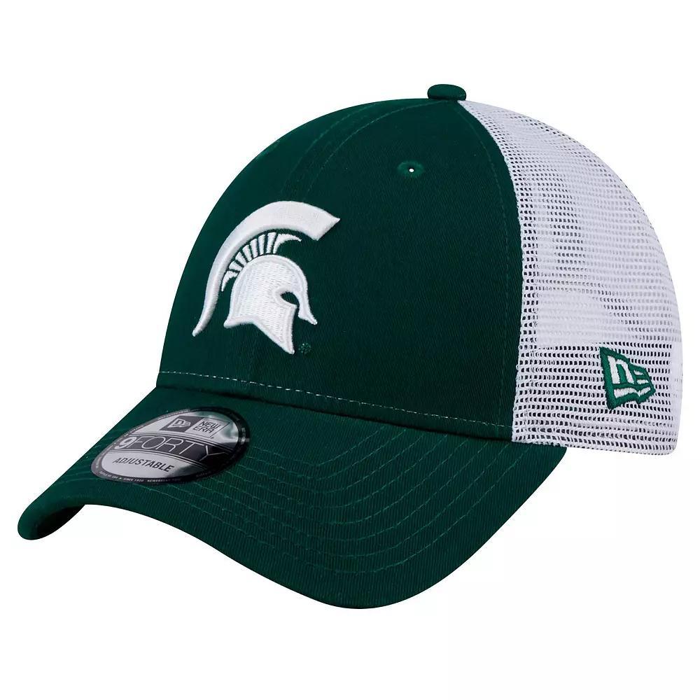 Mens New Era Michigan State Spartans Trucker 9FORTY Adjustable Hat Product Image