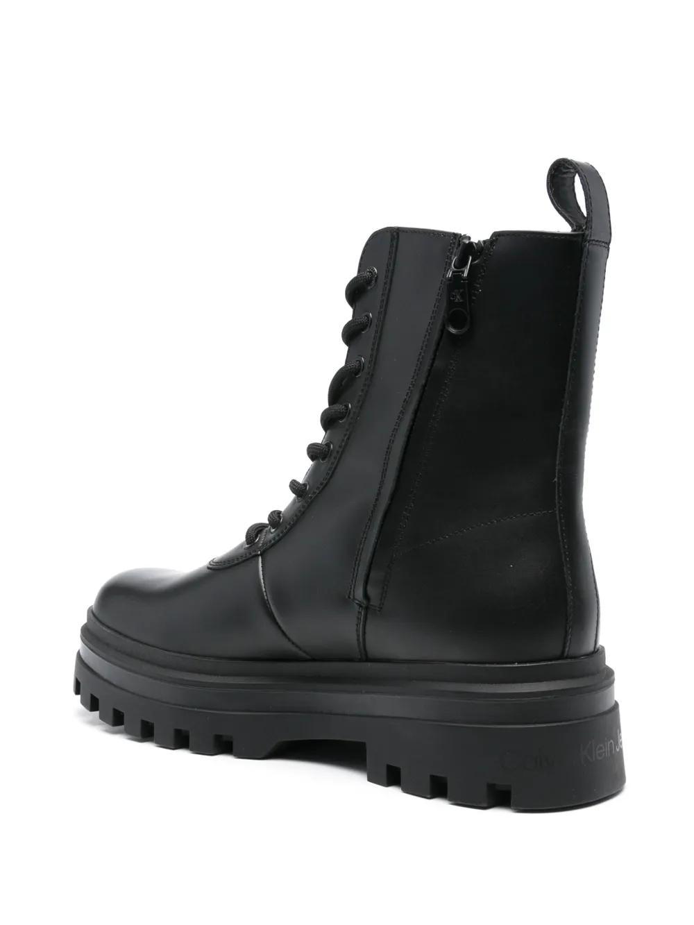 lug-sole leather boots Product Image