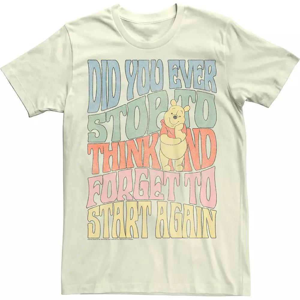 Disney's Winnie The Pooh Men's Did You Ever Stop To Think Tee, Size: 3XL, Natural Product Image