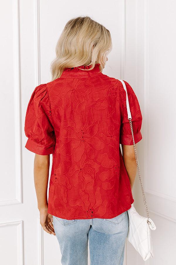 Petals And Pinot Floral Embroidered Top Product Image