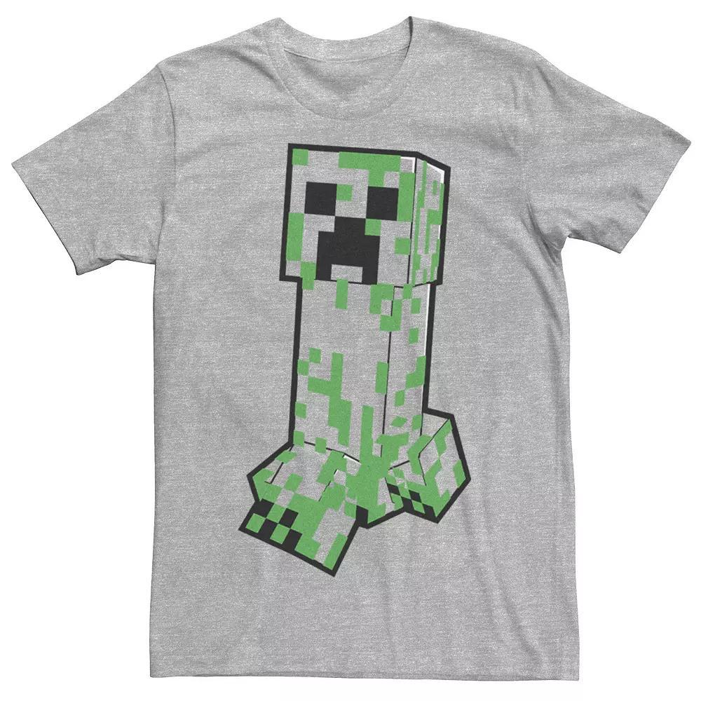 Men's Minecraft Creeper Creepin Walker Mob Tee, Size: XS, Athletic Grey Product Image