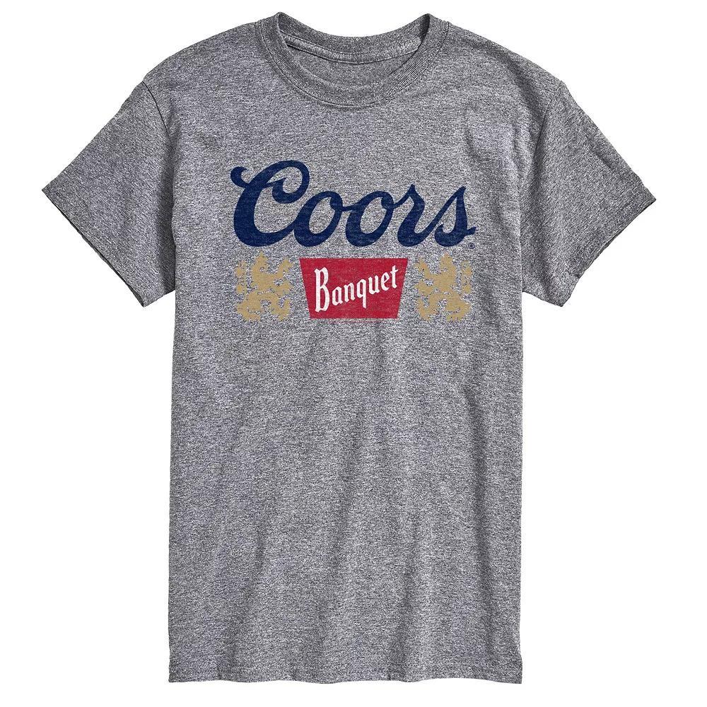 Mens Coors Banquet Logo Graphic Tee Grey Gray Product Image