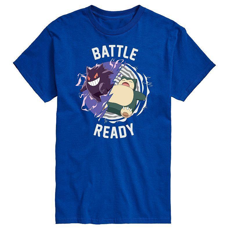 Big & Tall Pokemon Snorlax Battle Ready Graphic Tee, Mens Blue Product Image