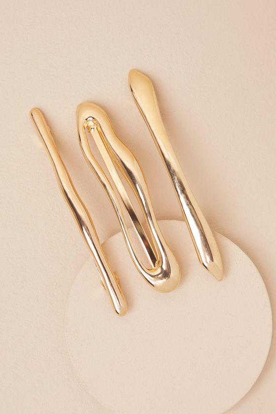 Sotiria Gold Three-Piece Hair Clip Set Product Image