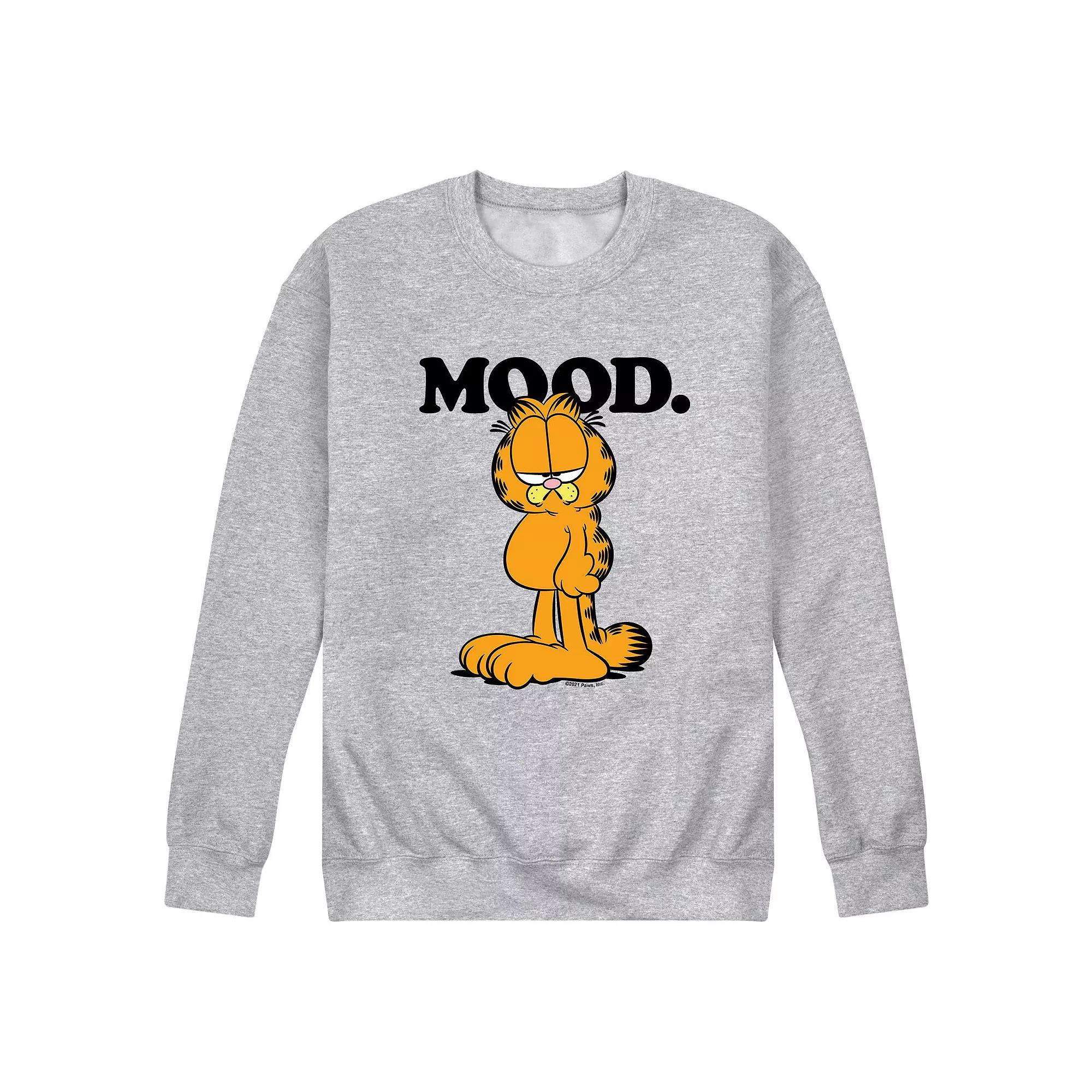 Mens Garfield Mood Sweatshirt Athletic Grey Product Image