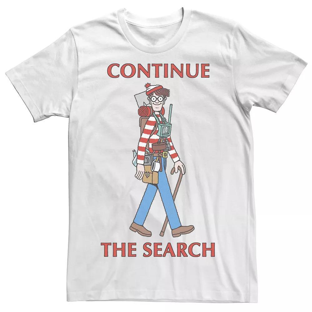 Men's Where's Waldo Continue The Search Portrait Graphic Tee, Size: XXL, White Product Image