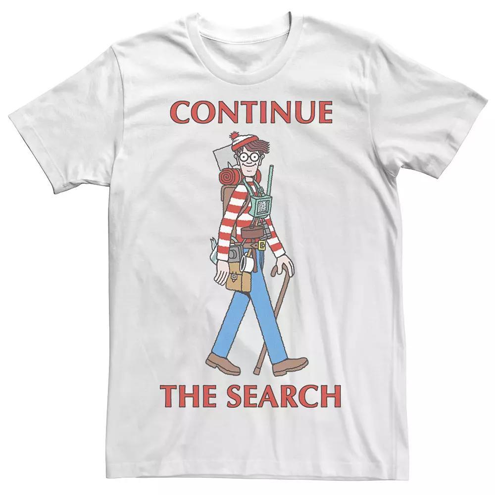 Men's Where's Waldo Continue The Search Portrait Graphic Tee, Size: XXL, White Product Image
