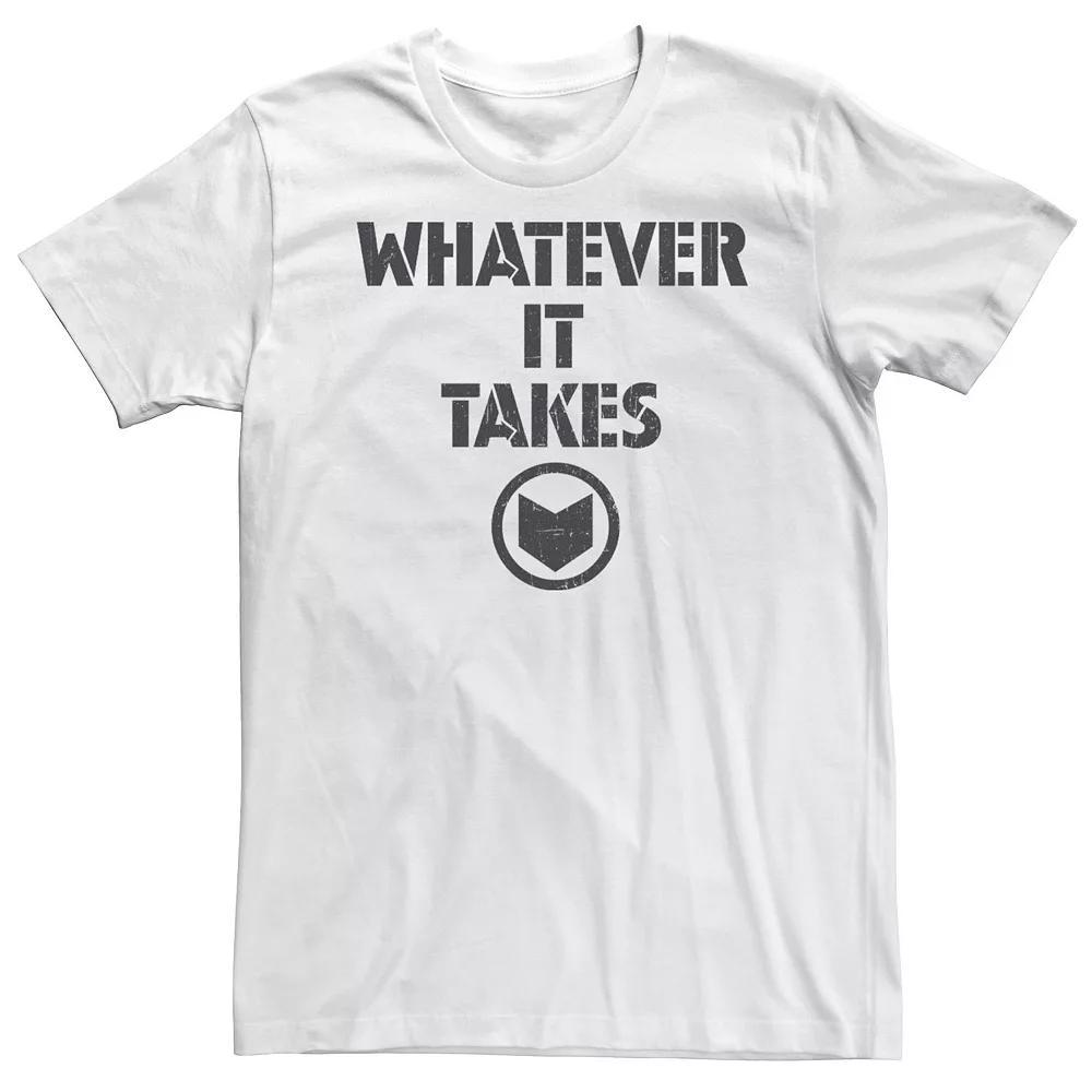 Big & Tall Marvel Avengers Endgame Whatever It Takes Hawkeye Logo Tee, Men's, Size: 3XL, White Product Image