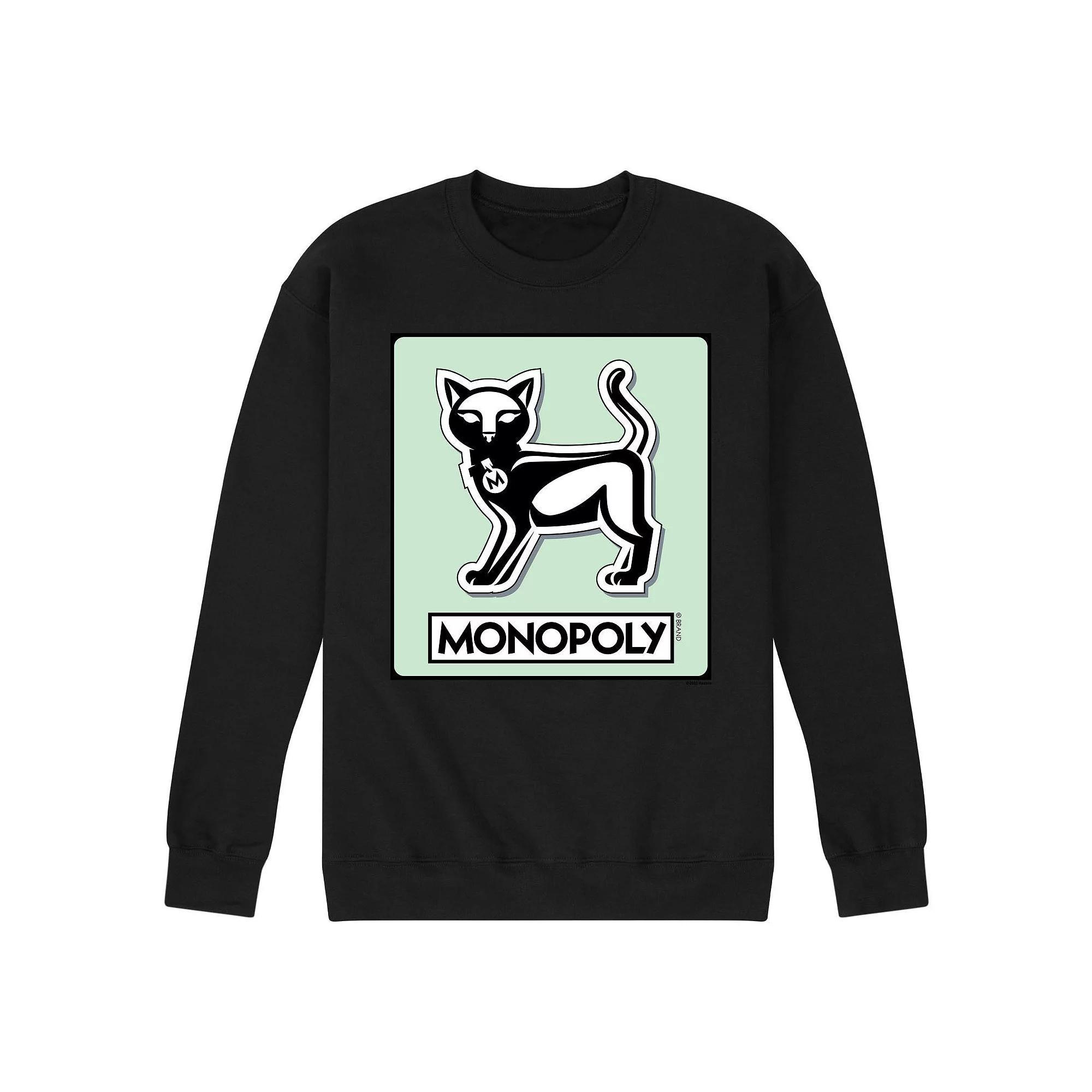 Mens Monopoly Cat Game Token Fleece Sweatshirt Product Image
