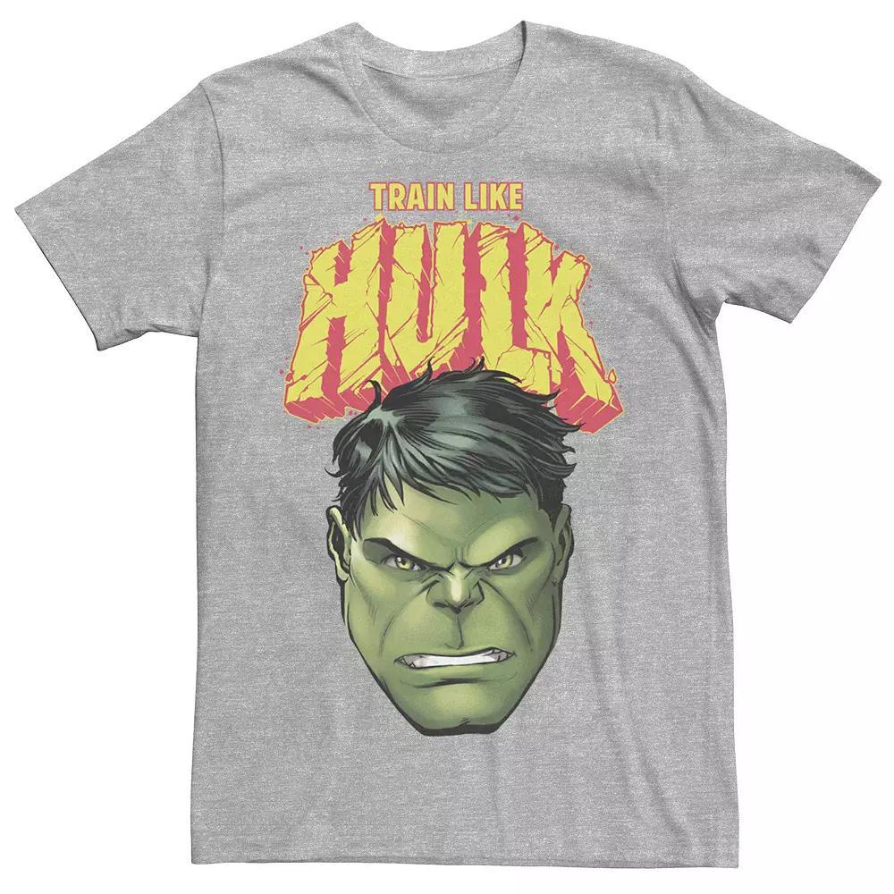 Men's Marvel Hulk Face Graphic Tee, Size: 3XL, Athletic Grey Product Image