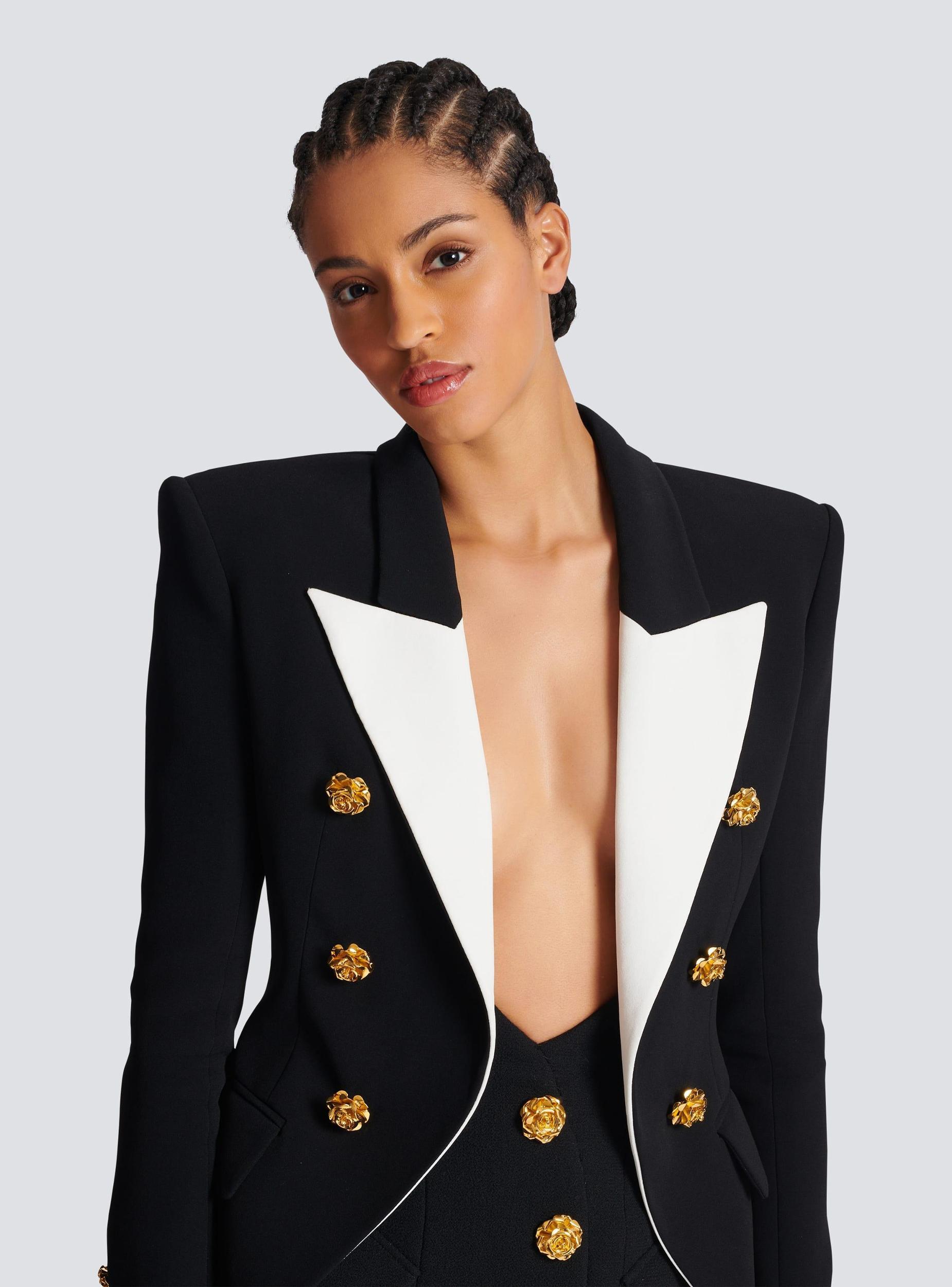 Slim-fit jacket with Roses buttons Product Image
