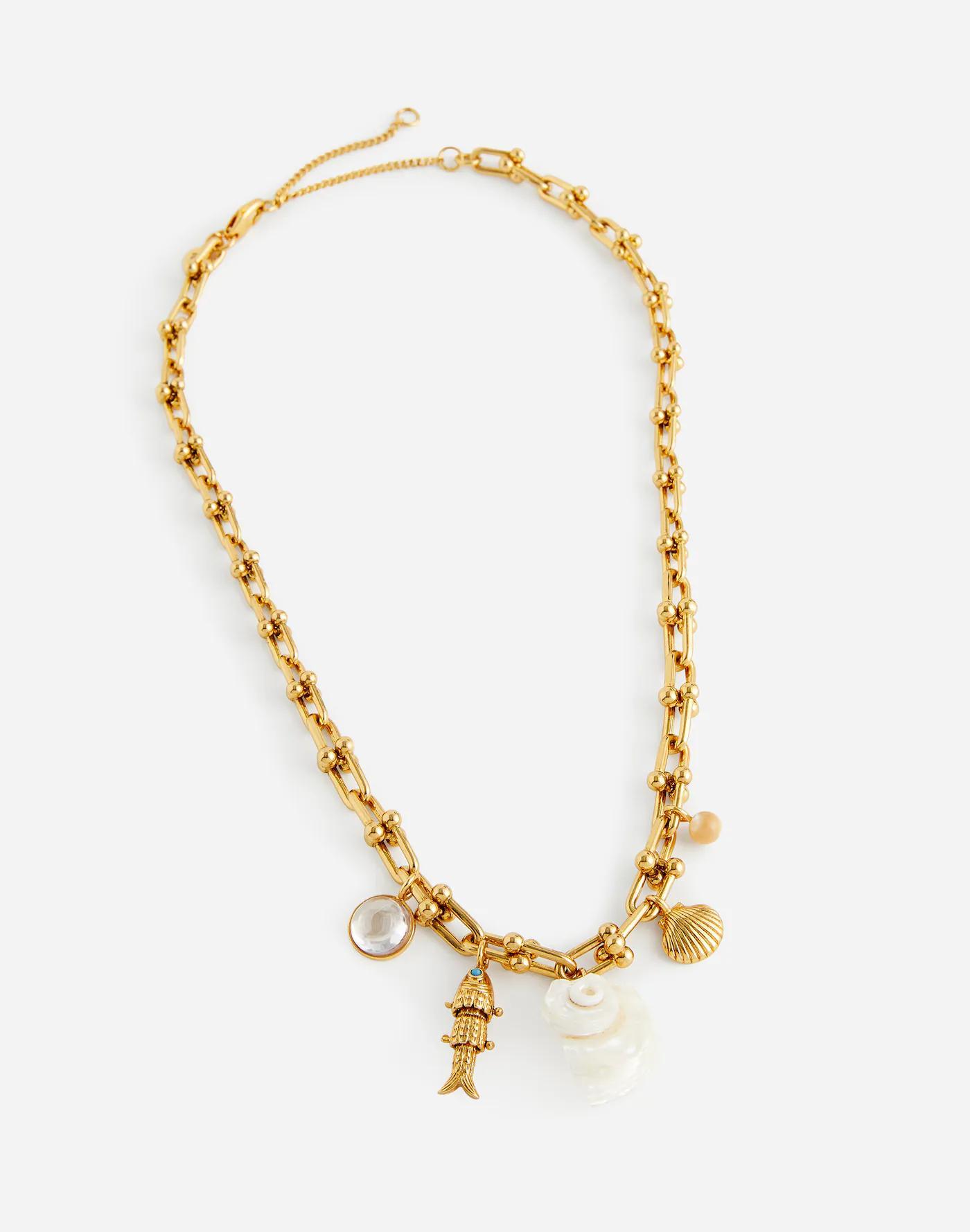 Mother of Pearl U-Link Charm Necklace Product Image