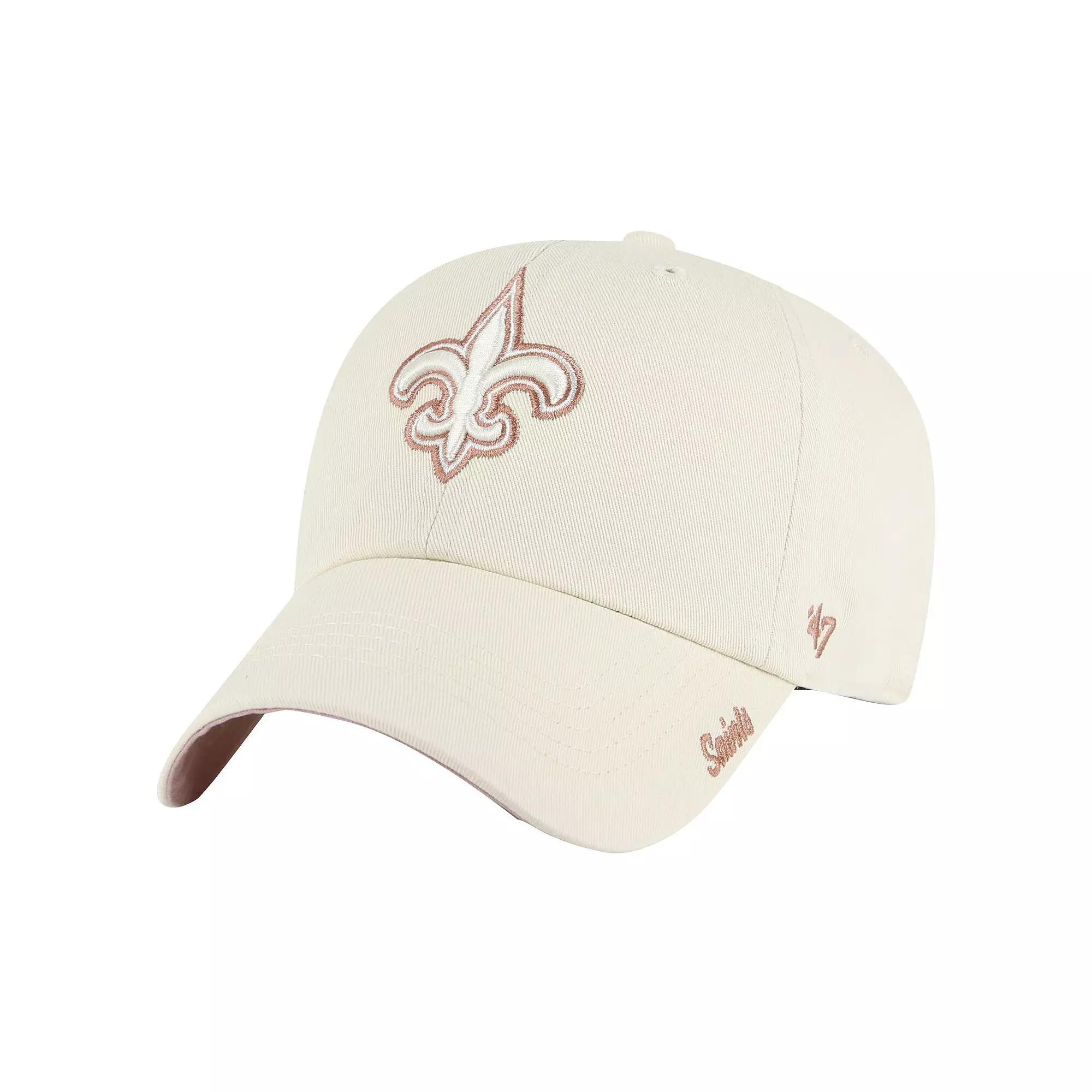 Women's '47  Natural New Orleans Saints Ballpark Cheer Clean Up Adjustable Hat, Beige Product Image