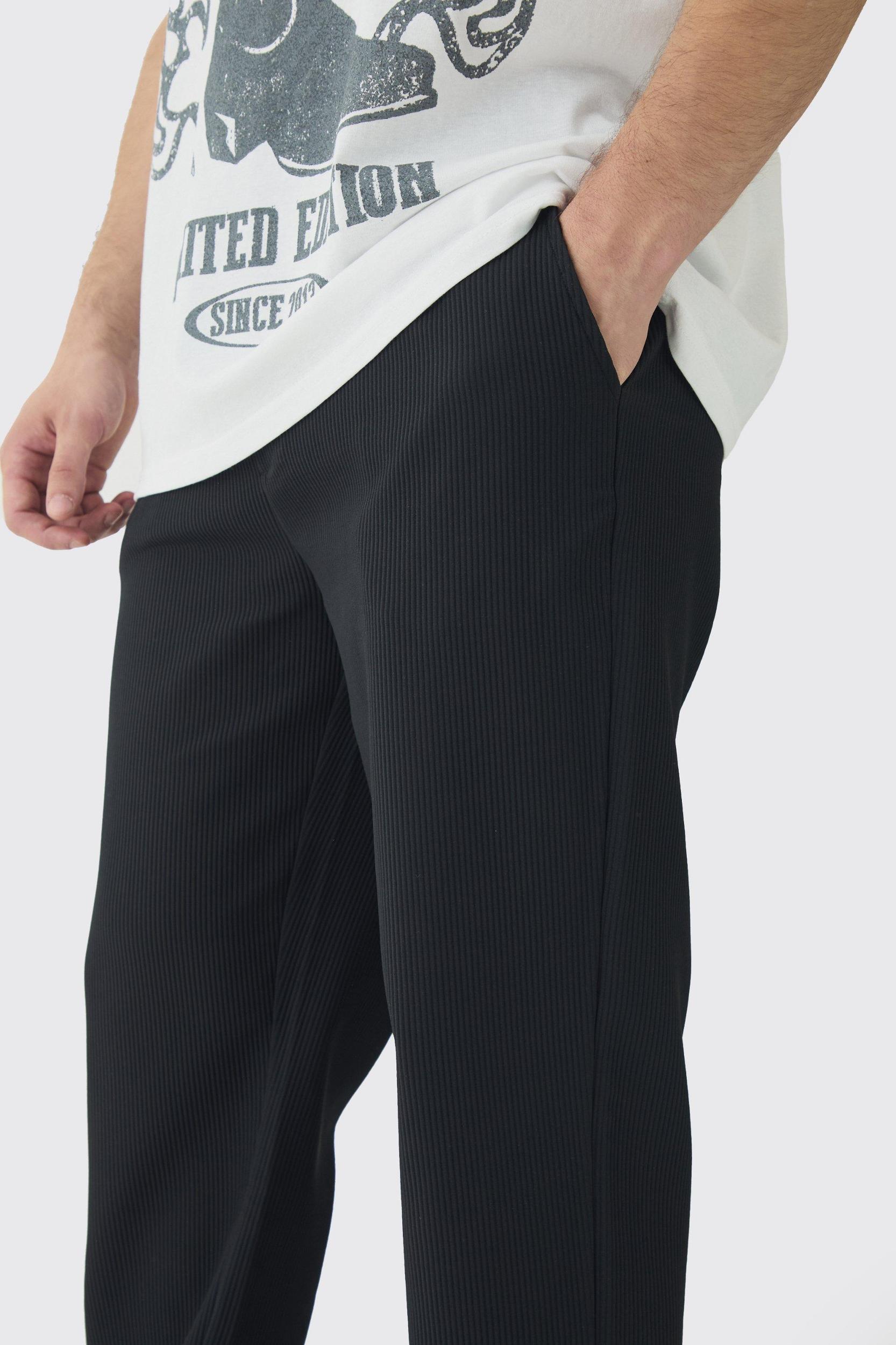 Tall Pleated Tapered Pants | boohooMAN USA Product Image