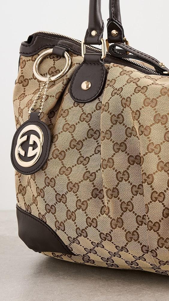 What Goes Around Comes Around Gucci Brown Canvas Sukey Zip Hobo Large Tote | Shopbop Product Image