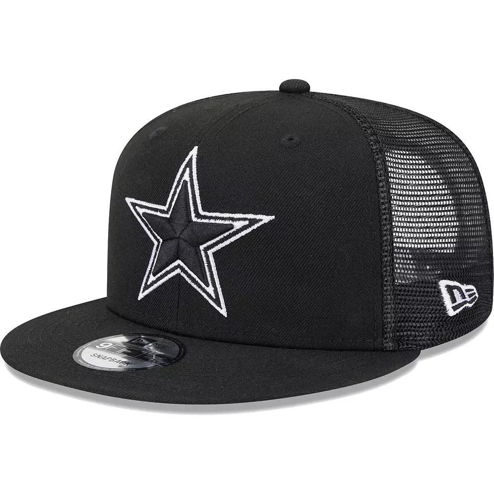 Men's New Era Black Dallas Cowboys  Main Trucker 9FIFTY Snapback Hat Product Image