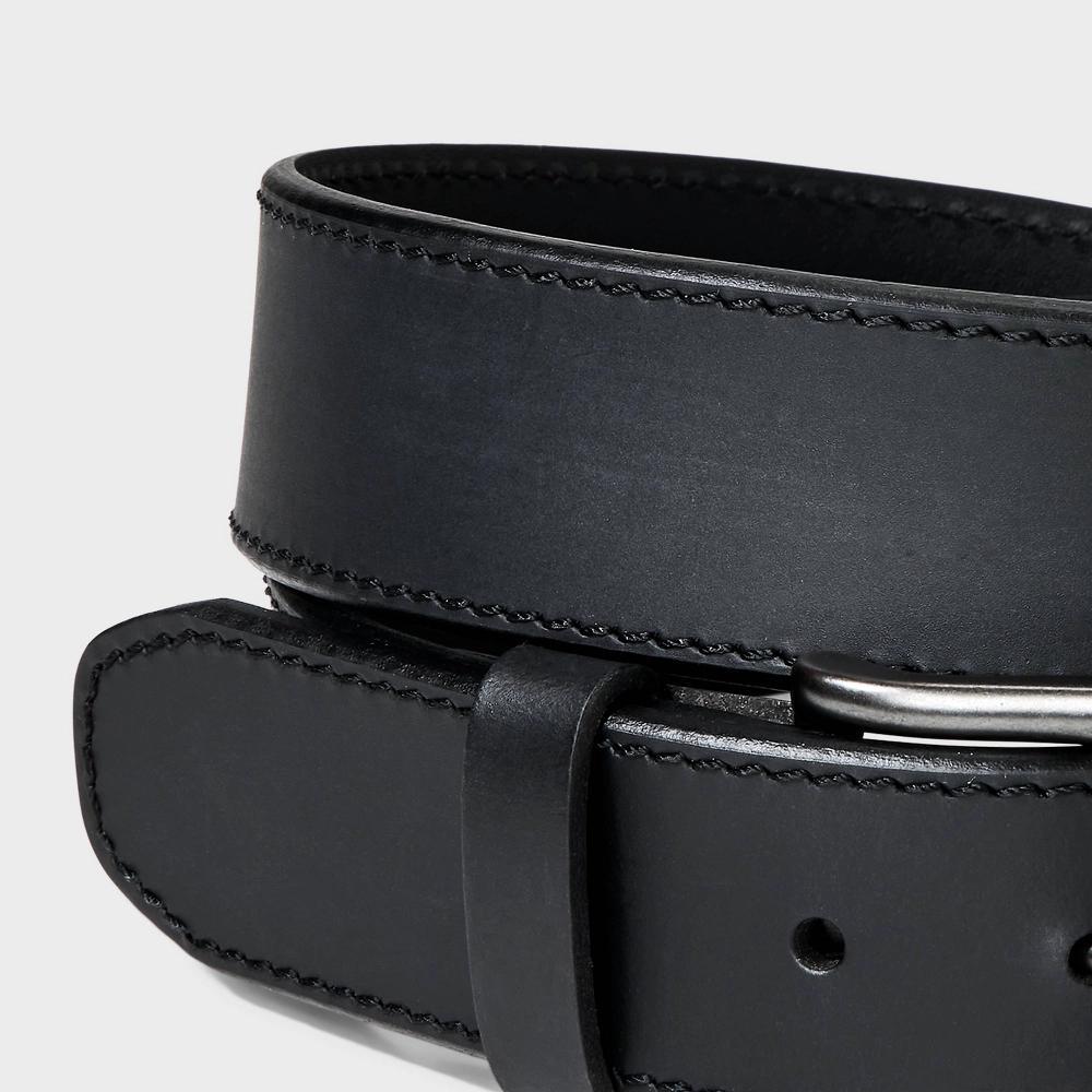 Mens Casual Everyday Classic Harness Buckle Belt - Goodfellow & Co Black XL: Adjustable Strap, Solid Pattern Product Image