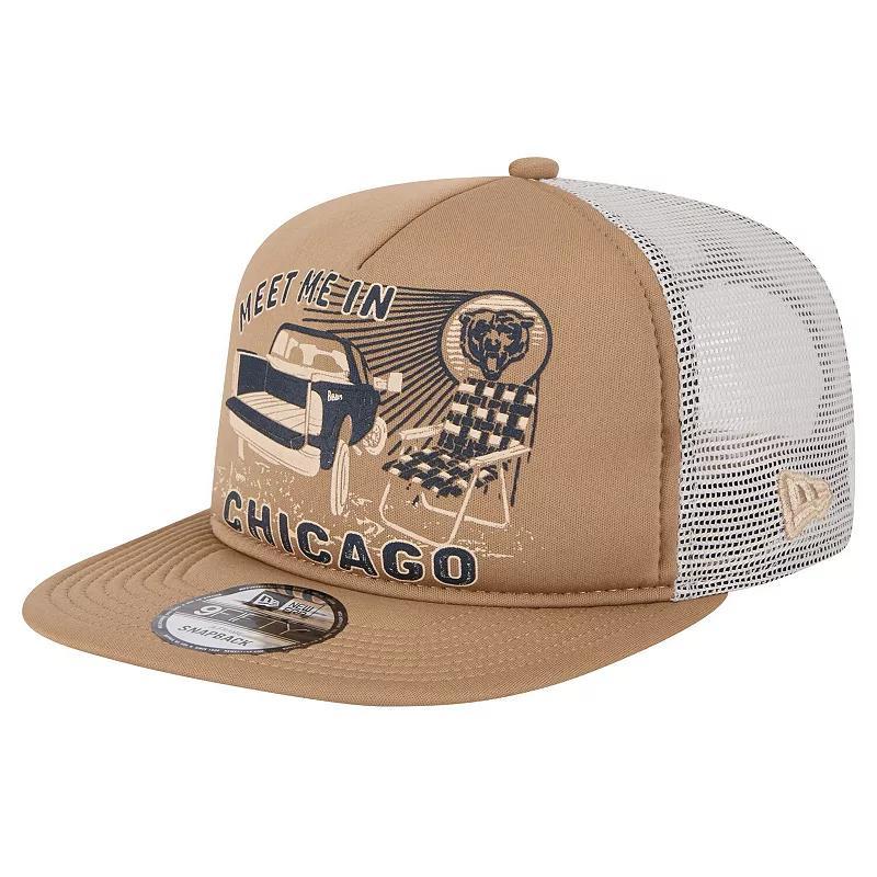 Mens New Era Tan Chicago Bears Meet Me 9FIFTY Snapback Hat Product Image