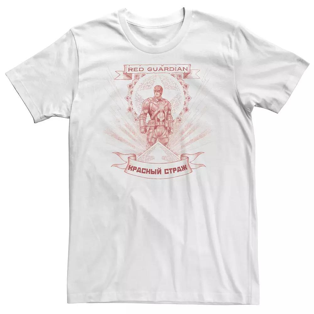 Big & Tall Marvel Black Widow Red Guardian Sketch Tee, Men's, Size: 4XL, White Product Image