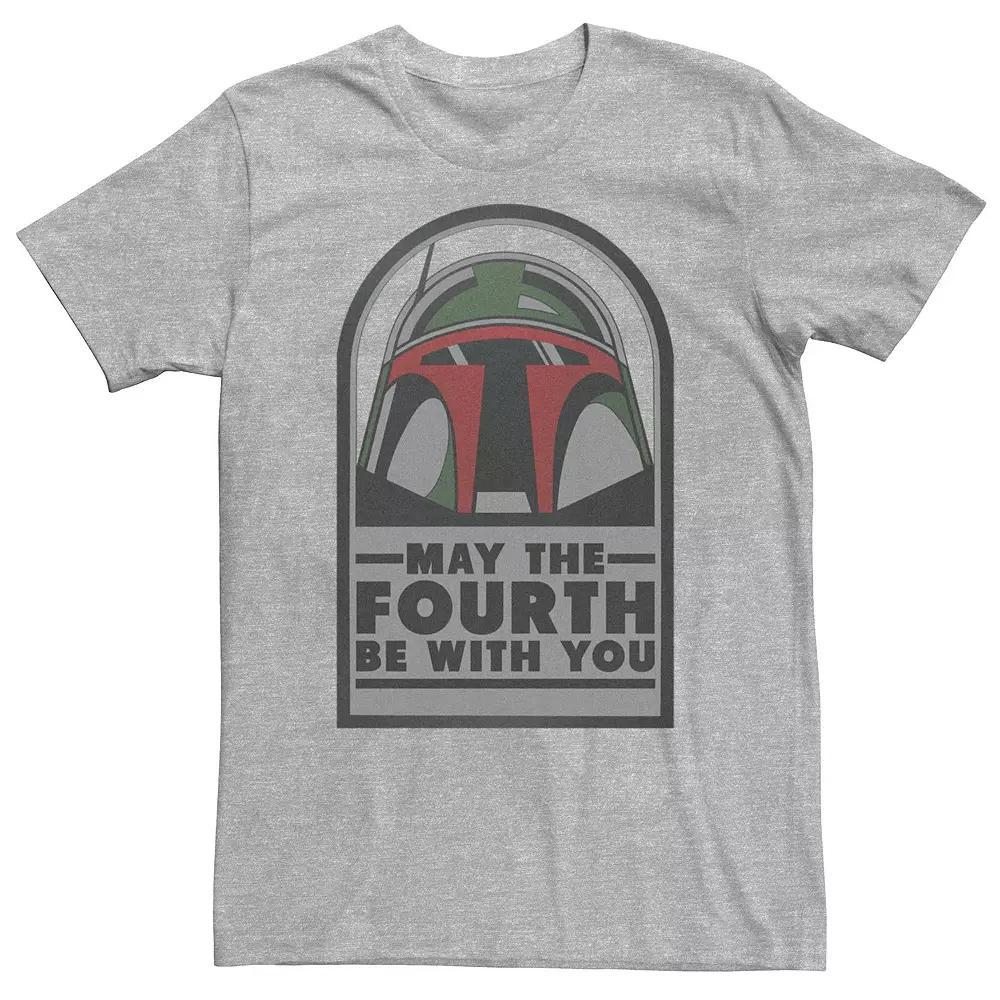 Big & Tall May the Fourth Be With You Boba Fett Tee, Men's, Size: Large Tall, Athletic Grey Product Image
