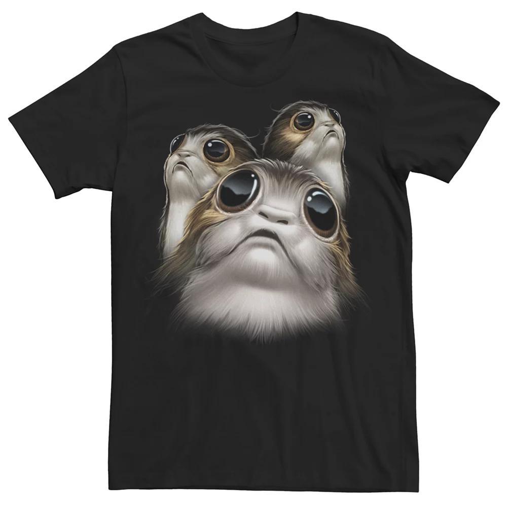 Men's Mens Star Wars Big Face Porgs Tee, Size: Medium, Blue Product Image