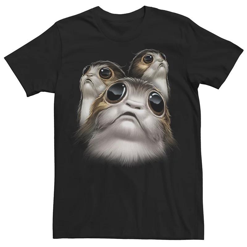 Men's Mens Star Wars Big Face Porgs Tee, Size: Medium, Blue Product Image
