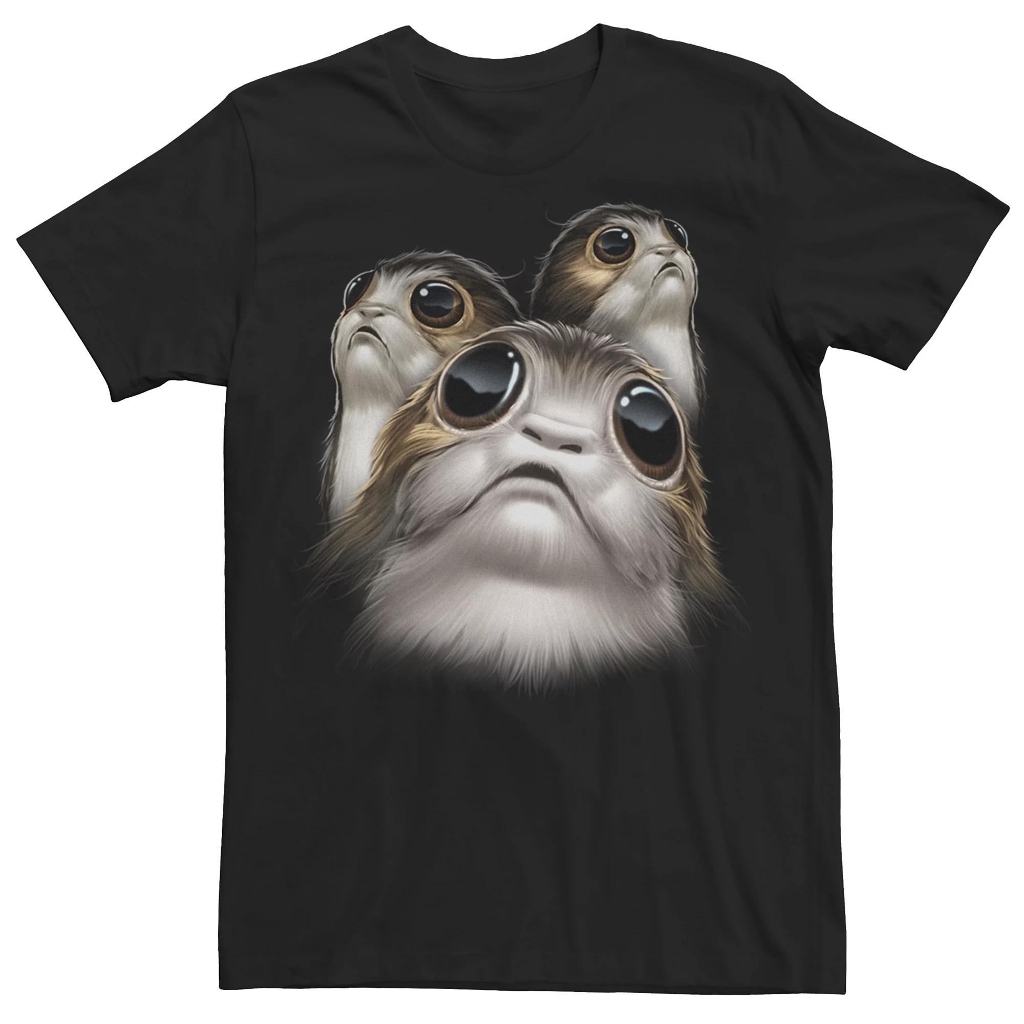Men's Mens Star Wars Big Face Porgs Tee, Size: Medium, Blue Product Image